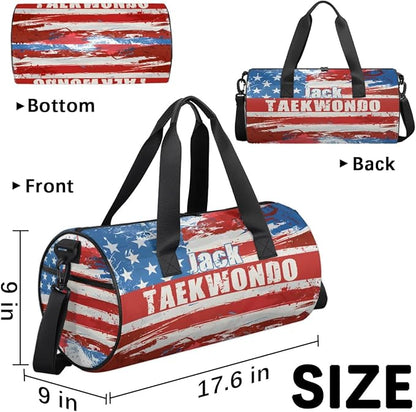 Personalized-Martial-Arts-Gear-Bag for Karate Teakwondo, Custom Jiujitsu Bag for Boys, Karate Teakwondo Bag for Gear Waterproof Lightweight Large USA