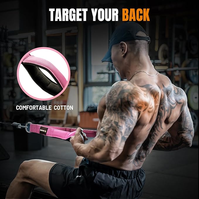 MANUEKLEAR Tricep Rope Cable Attachment Handles, Greater Range of Motion, Tricep Pull Down Rope for Push Downs, Crunches, Facepulls for Professional Gym