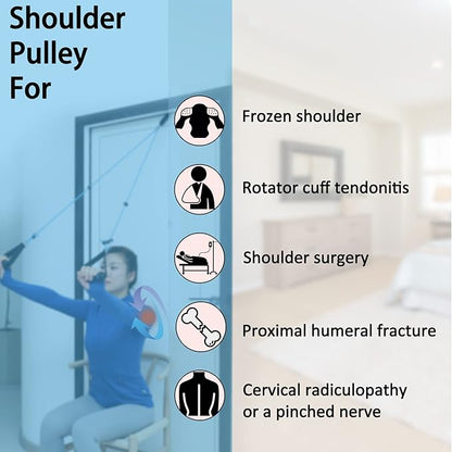 Shoulder Pulley Over The Door Physical Therapy System, Exercise Pulley for Physical Therapy, Alleviate Shoulder Pain and Facilitate Recovery from Surgery