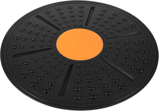 Balance Half Ball Board Wobble Stability Trainer Adjustable Angle Balance Board for Fitness Core Training and Sensory Rehabilitation Black Orange