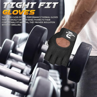 SAWANS Workout Gloves for Men and Women Weight Lifting Gloves Gym Fitness Exercise Cycling Pull ups Microfiber Lightweight Breathable Non-Slip Silicone Padded Palm Grip Protection
