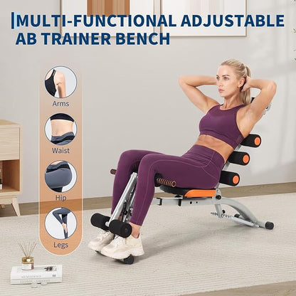 Adjustable Abdominal Trainer,Multi-Functional Ab Trainer Bench for Home Gym