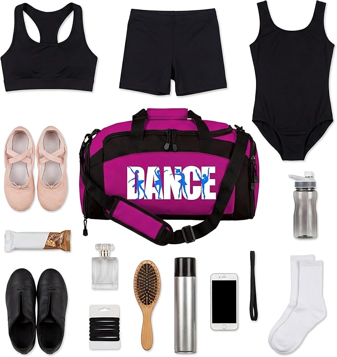 Personalized Dance Duffle Bag with Name – Custom Dancer Gym Bag for Girls, Competition Team Travel Bag, Ballet Recital Cheer & Studio Gear Bag