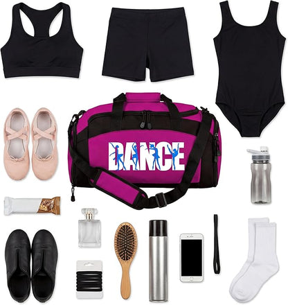 Personalized Dance Duffle Bag with Name – Custom Dancer Gym Bag for Girls, Competition Team Travel Bag, Ballet Recital Cheer & Studio Gear Bag