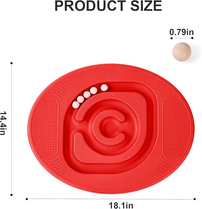 Kids Maze Balance Board - Wobble Trainer for Ski Surf Snowboard, Non-Slip Sensory Rocker Ages 3-12, Core Therapy & Skate Prep