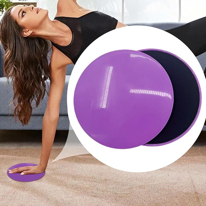 Fitness Sliders: Two-Side Sliding Discs for Home Gym and Core Workouts with Anti-Slip PP EVA Construction | Durable and Yoga Sliders