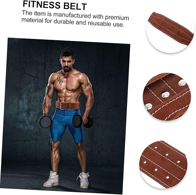 Fitness Waist Belt for Weightlifting Protective Sports Strap for Heavy Training Lumbar Support for Men and Women Brown Xl Waist