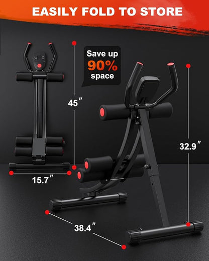 GIKPAL Ab Machine, Adjustable Trainer for Home Gym, Ab Crunch Exercise Equipment for Beginner