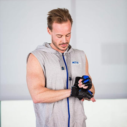 MRX Weight Lifting Pro Level Gloves with 18 Inches Long Wrist Strap Gym Workout Exercise & Fitness in