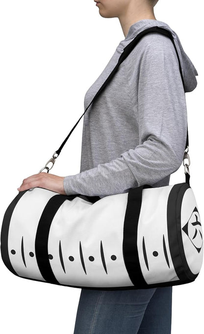 Anime Gym Bag for Women Men - Large Capacity Waterproof Workout Fitness Travel Sports Bags Fashion Street Camping ExpandaCLe Carry On Duffle Bag For Couple (White Byaku) PTY