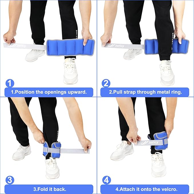 Adjustable Ankle Weights for Women Men 1/2/3/4/5/6/8/10/12/20 LBS 1 Pair Wrist Leg Arm Weights with Removable Weight Strength Training Weight for Walking Running Fitness Physical Therapy