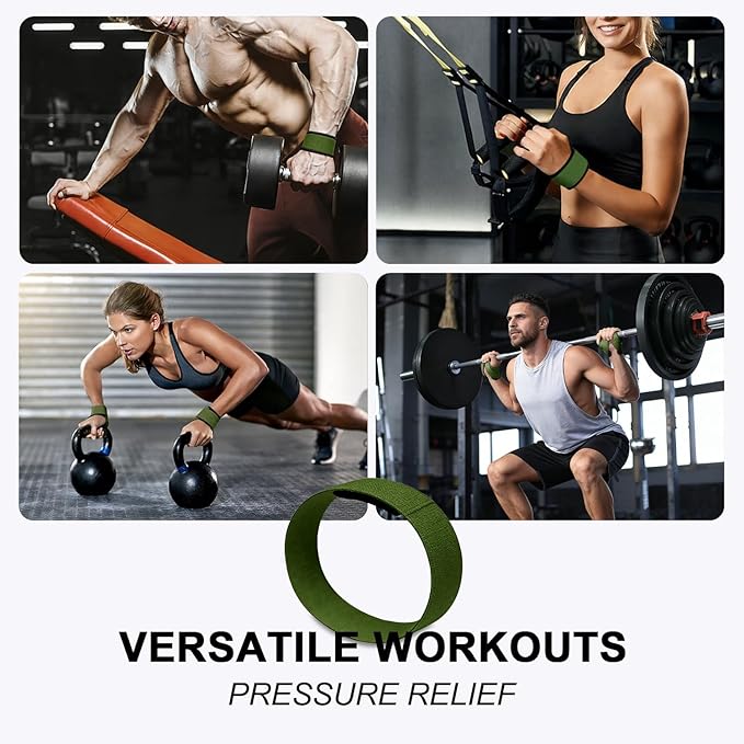 Weight Lifting Straps Anti-Slip Padded Wrist Wraps - Heavy Duty Gym Wrist Support for Deadlift Powerlifting Strength Training - Universal Fit for Men Women