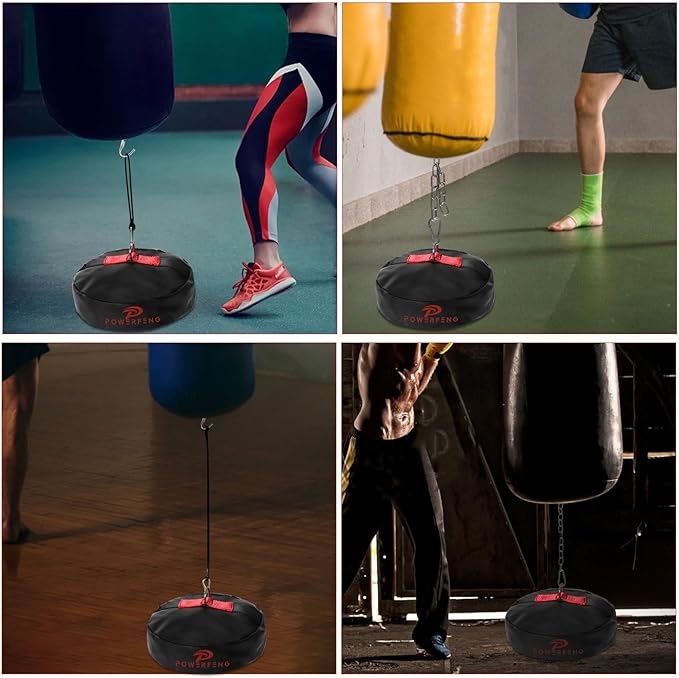 Double End Heavy Bag Anchor：Heavy-Duty Floor Anchor for Boxing Bags - Punching Bag Stand Weight Boxing Accessories Core Training Weight Bag for Gym Home