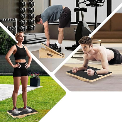 Yes4All Professional Incline Board, Slant Board Calf Stretching, Squat Wedge and Anti-Slip Surface, Portable Side Handle