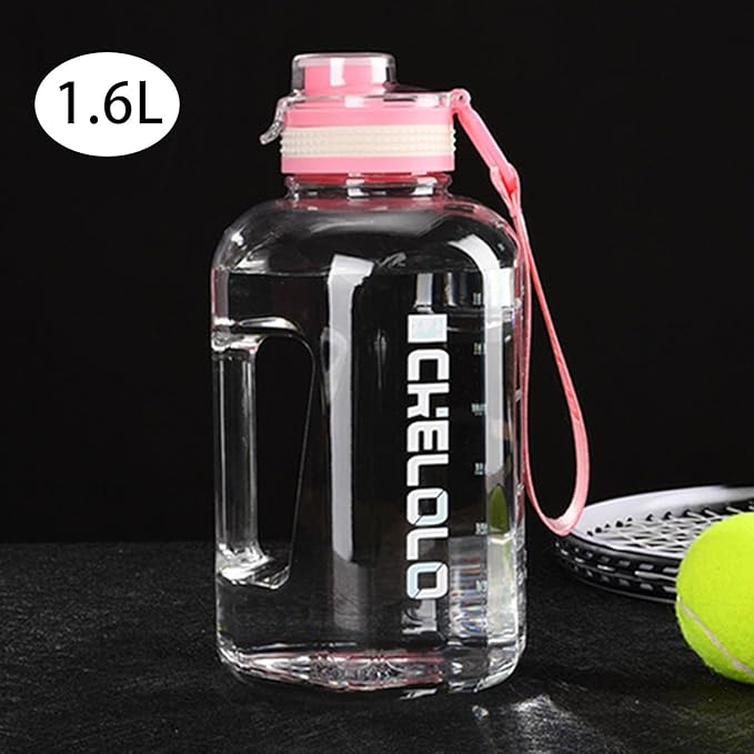 75 Oz Gym Water Bottle, Bpa Free Clear Plastic Water Bottle with Time Marker,Wide Mouth Reusable Large Plastic Water Bottles for Gym Home Hiking Outdoors Workout Camping Sports Travel