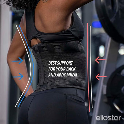 ellostar Women's Waist Trainer: Sweat Band for Belly Fat, Tummy Control, Back Support, Workout Shapewear, Weight Loss Aid