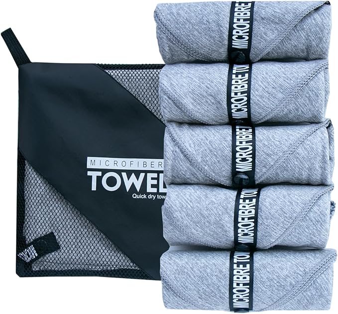 Microfiber Towels Quick Dry Gym Fast Drying Towels for Beach Camping Yoga Travel Sports Towels 5 Pack