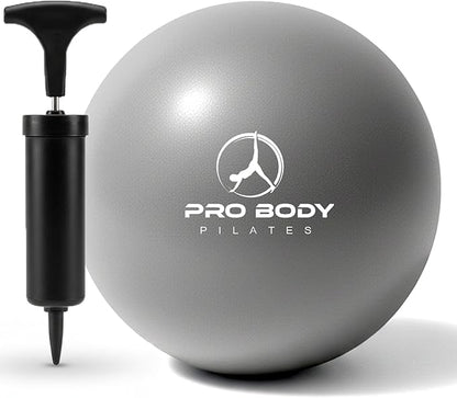 ProBody Pilates Small Exercise Ball with Pump - 9 Inch Workout Ball for Stability, Barre, Yoga, Core & Physical Therapy