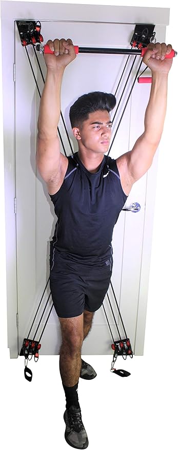X-FACTOR BY WEIDER STRONGER BODY. FASTER RESULTS. THE TOTAL BODY TRAINING SYSTEM THAT ATTACEHES TO ANY DOOR.