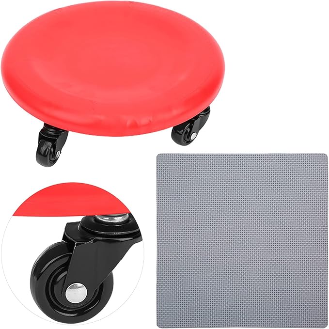 4 Wheel Abdominal Exerciser with Slide Disc, Multi - Directional Core Workout Equipment for Home Gym, Quiet PVC Wheels and Ergonomic Grip for Full - Body Toning