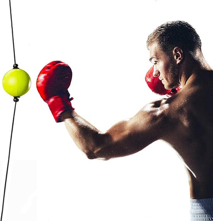 Boxing Reflex Ball for Hand Eye Coordination, Boxing Equipment for Training at Home, Double End Punching Ball, Workout for Adults & Kids Indoor, No Hammer for Installing, Anxiety Stress Relief.