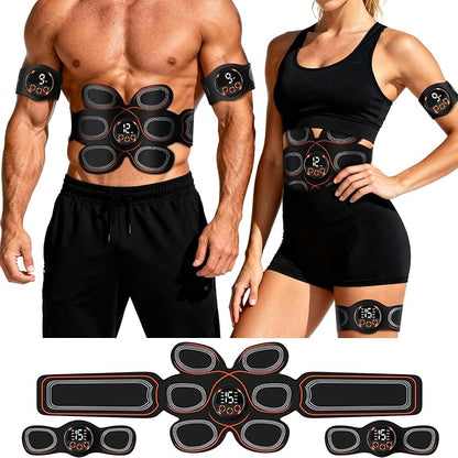 ABS Muscle Stimulator, Ab Toning Trainer Fitness Belt, Workout Equipment for Abdomen, Arms and Thighs