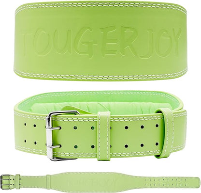 Women's Weight Lifting Belt 4 Inch Wide, Gym Powerlifting Belt for Women with Padded Lumbar Support, Adjustable Fitness Belt for Deadlift, Squats, Cross Training & Workout