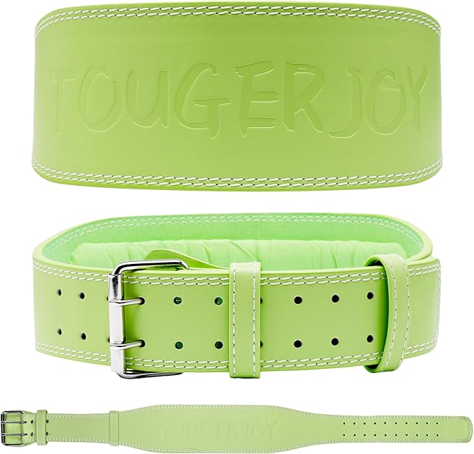 Women's Weight Lifting Belt 4 Inch Wide, Gym Powerlifting Belt for Women with Padded Lumbar Support, Adjustable Fitness Belt for Deadlift, Squats, Cross Training & Workout