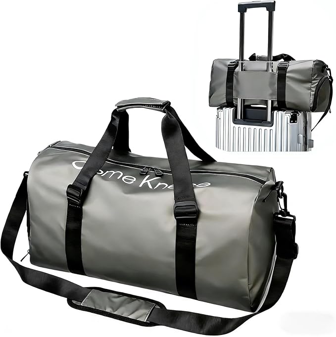 Gym Bag for Men Women Waterproof Duffle Bag with Shoes Compartment and Wet Pocket Multipurpose Sports Weekender Bags for Travel, Sports, Fitness and Workout,Green