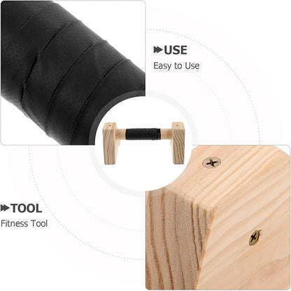 Wooden Push up Bars Parallettes Push up Handles for Men and Women Floor Exercise Calisthenics Strength Training Equipment