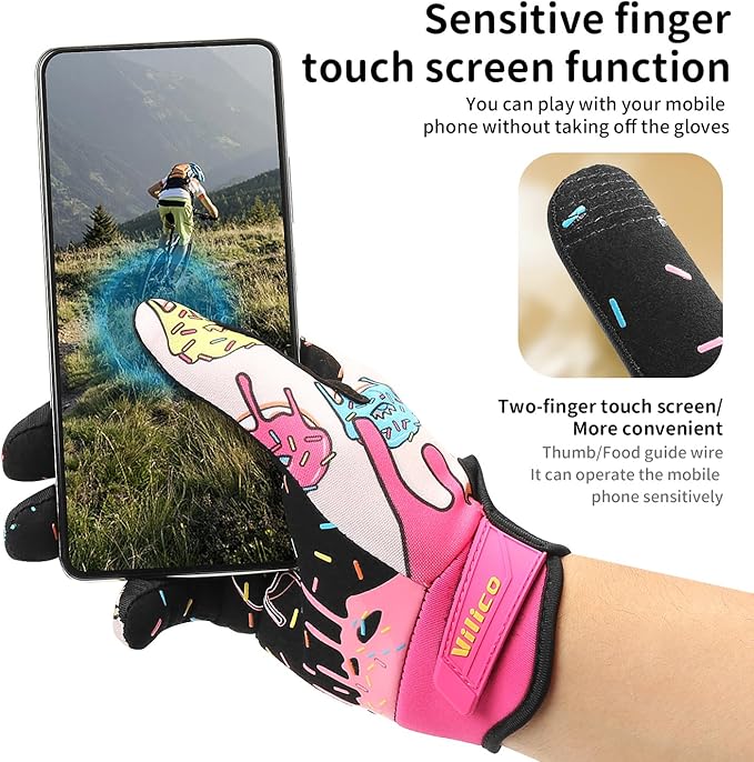 Full-Finger Cycling Gloves for Men and Women – Adjustable Cycling Gloves for Outdoor Activities, Mountain Biking, with Cushioning & Protection, Comfortable and Breathable