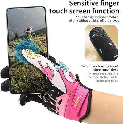 Full-Finger Cycling Gloves for Men and Women – Adjustable Cycling Gloves for Outdoor Activities, Mountain Biking, with Cushioning & Protection, Comfortable and Breathable