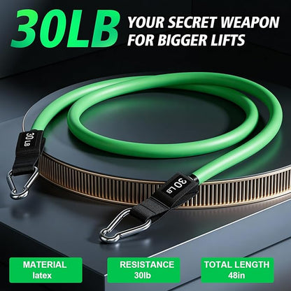 WHATAFIT Resistance Bands Set with Handles - Exercise Bands Home Gym Strength Training Equipment, Includes Door Anchor & Ankle Straps for Full Body Workout Bands, Physical Therapy