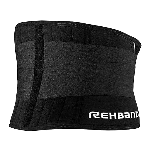 Rehband X-Stable Back Support, Neoprene back compression support 5mm, strong support for fitness and daily life, stabilizes lower back, Colour:Black, Size:Small