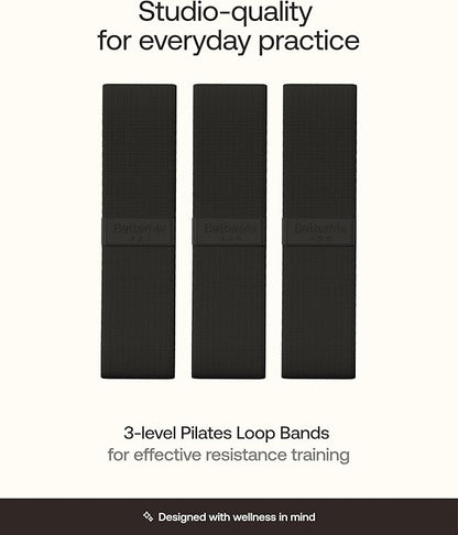 BetterMe Pilates Loop Bands – Resistance Bands Set for Women – Elastic Workout Bands for Glutes, Legs & Core – Home Fitness & Exercise Bands