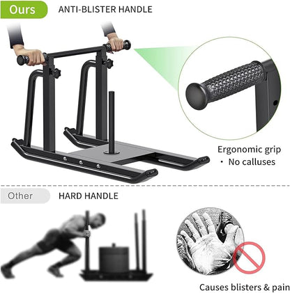 Kipika Weight Sled, Workout Sled, Fitness Strength Training Sled, Speed Training Sled for Athletic Exercise, Speed Improvement, Easily Through Obstacles, Suitable for 1" & 2" Weight Plate