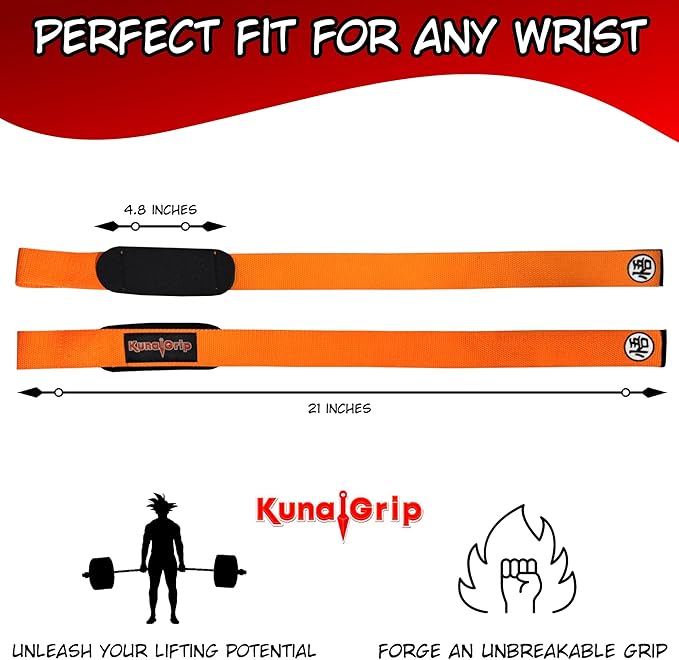 Anime Lifting Straps - Padded Wrist Straps for Weightlifting, Bodybuilding, Gym Workouts, Powerlifting, Deadlifts & Fitness (Soft Cotton 23.5 inch, 1 Pair)