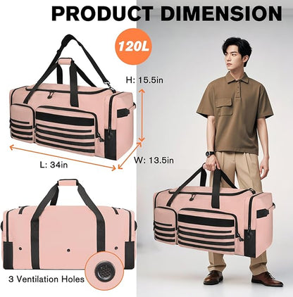 Goloni 130L Heavy Duty Large Duffle Equipment Bag,Catchers Gear Bag with Shoe Compartment,Baseball Duffle Bag