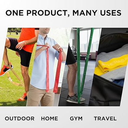 THERABAND CLX Resistance Band 2-Pack, Super Heavy & Max Workout Bands with Loops, 5′ Non-Latex Exercise Bands for Home, Gym, Travel, Full-Body Training, Silver & Gold