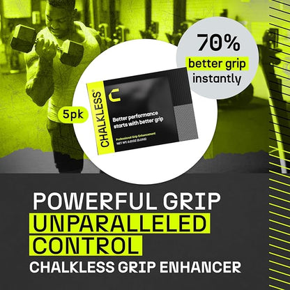 Chalkless Grip Enhancer - Premium Liquid Chalk Alternative & Less Mess Hand Chalk for Weightlifting, Powerlifting, Yoga, Gaming, Climbing, and More, Non-Toxic Long-Lasting & Reliable