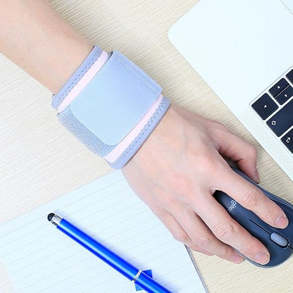 AMYONE Wrist Brace, 2 Pack Wrist Wraps for Carpal Tunnel & Pain Relief, Adjustable Support for Yoga/Fitness/Sports/Weightlifting, Elastic Gym Wrist Sweatbands, Sakura Pink