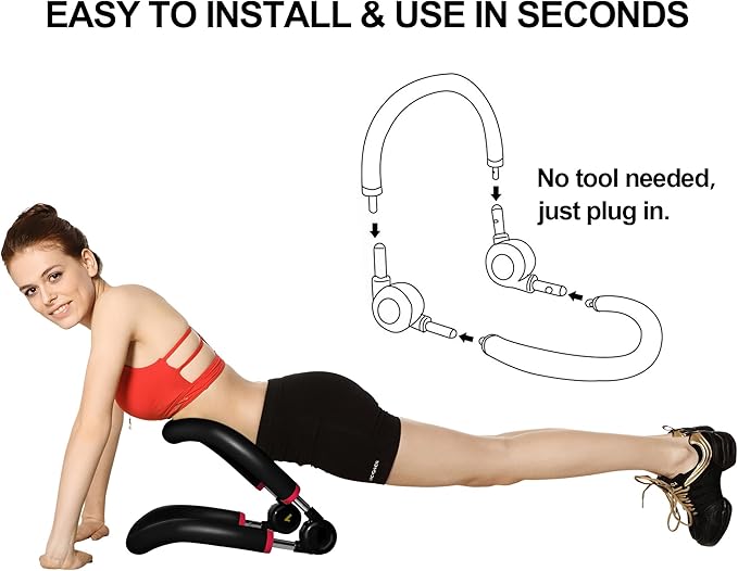 Ab Machine Ab Workout Equipment,Sit Up Exercise Equipment For Stomach Workout, Adjustable Abdominal & Strength Trainer For Men & Women,Fitness Exercise Equipment For Home.US Patented