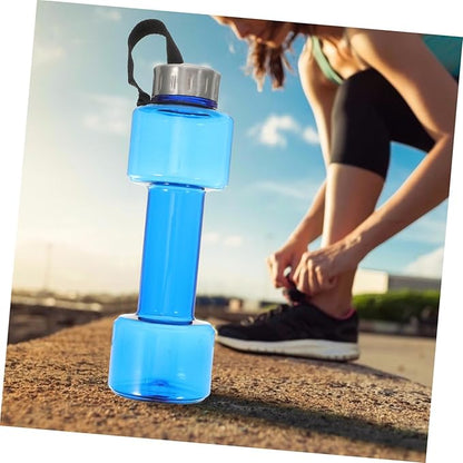 Hemoton Dumbbell Style Athletic Water Bottle 750ml Petg Leak-proof Large Capacity Fitness Water Kettle for Gym and Outdoor Use Random Color