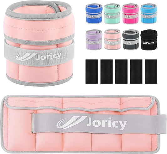 Adjustable Ankle Weights for Women Men 1/2/3/4/5/6/8/10/12/20 LBS 1 Pair Wrist Leg Arm Weights with Removable Weight Strength Training Weight for Walking Running Fitness Physical Therapy