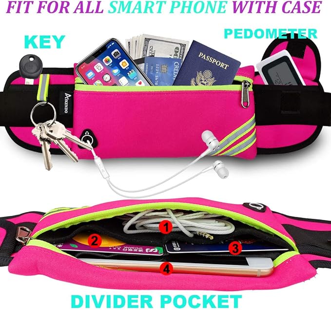 Women Fanny Pack Running Belt,Belt Bag,Water Resistant Wasit Pack Bag for Hiking Fitness,Phone Carrier,Running Gear.