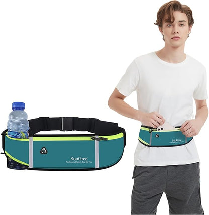 Fanny Packs, Running Belt Pack, Waist Pack Bag for Men and Women, Lightweight Runners Water Bottle Belt Bag, Phone Holder Money Belt for Traveling Hiking Cycling Walking