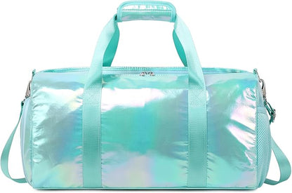 Gym Bag for Girls Sports Duffle Bag for Teen Girls Dance Bag with Shoes Compartment Wet Pocket Overnight Sleepover Bag Travel Duffle for Girls Teens