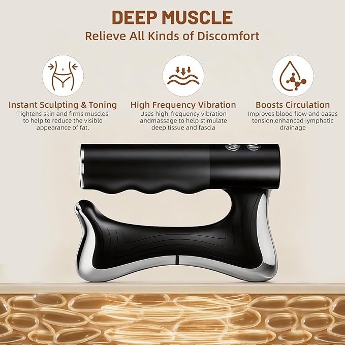 OTBK Electric Muscle Scraper — Portable Recovery Tool with 3 Modes: Vibration, Heating, and Gentle Pulse Technology (OTBK-Electric Fascia Cutter)