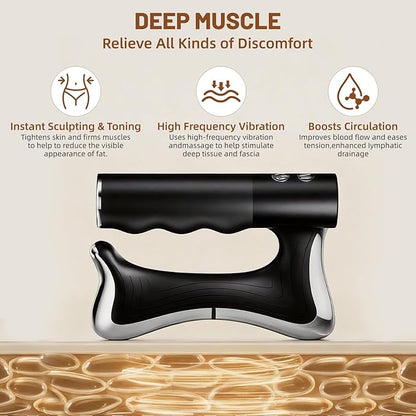OTBK Electric Muscle Scraper — Portable Recovery Tool with 3 Modes: Vibration, Heating, and Gentle Pulse Technology (OTBK-Electric Fascia Cutter)