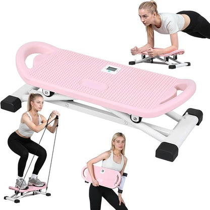 Ski Balance Trainer Machine with LCD Display, Low Impact Cardio & Core Workout Equipment for Home, Adult Balance Board for Full Body, Stability and Coordination Training